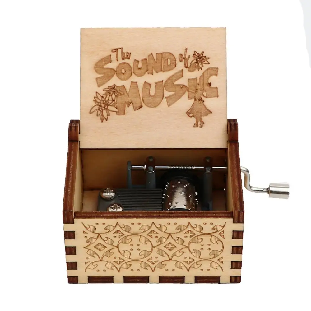 Деревянная гравировочная коробка в античном стиле музыкальная шкатулка Zelda