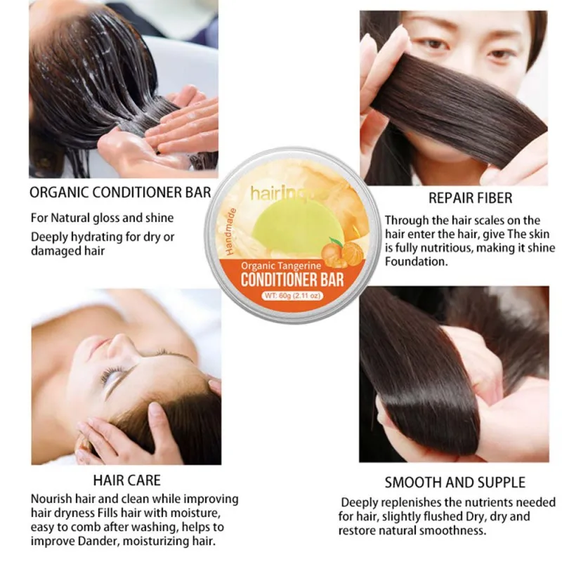 Органическое мыло ручной работы с ароматом мандарина Питательный кондиционер