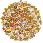 1050100 шт.компл. Kawaii Rilakkuma Bear наклейки с милыми рисунками для гитары DIY игрушка велосипед скейтборд ноутбук багаж Декор