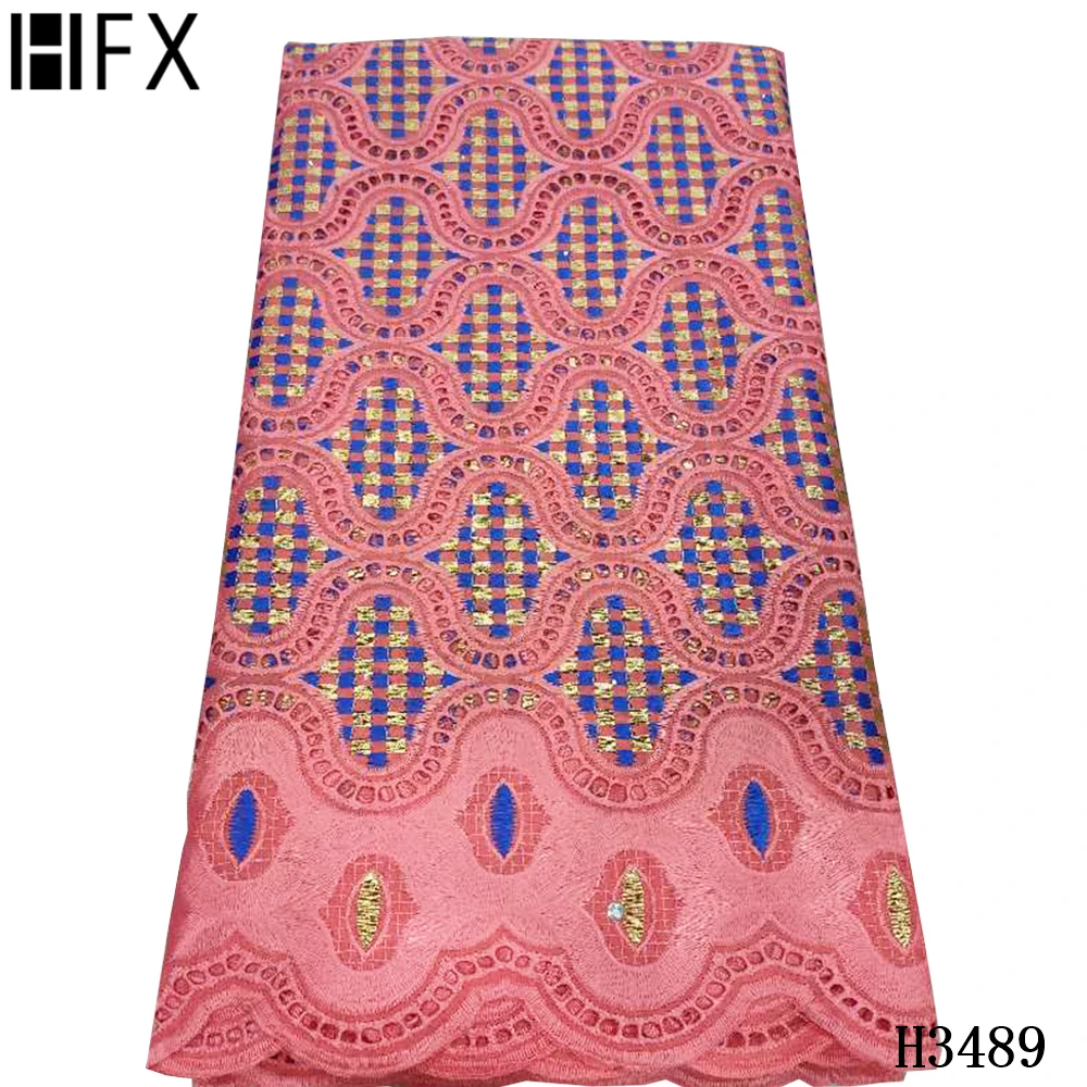 HFX африканская кружевная ткань нигерийские отверстия швейцарская хлопковая