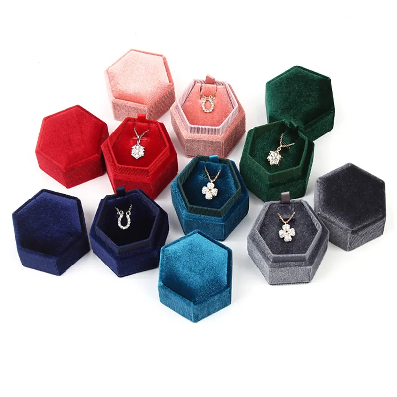 Zerong Velet Ring box Лидер продаж 6 2x5 5x5 2 см красочное кольцо с шестигранным