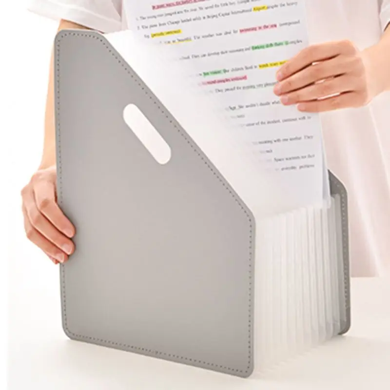 

13 Pockets Desk File Folder Document Paper Organizer Storage Expanding Holder Y51A