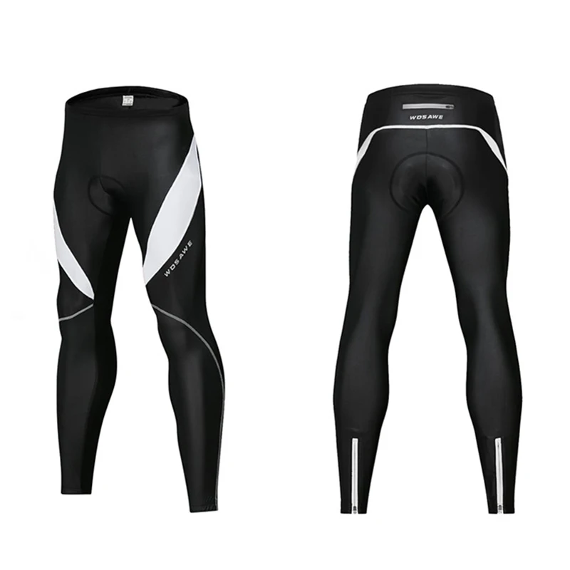 

WOSAWE Winter Men's Thermal Warm fleece Cycling Pants with paddads Windproof Anti-sweat Mountain road Pants Bicycle Trouser