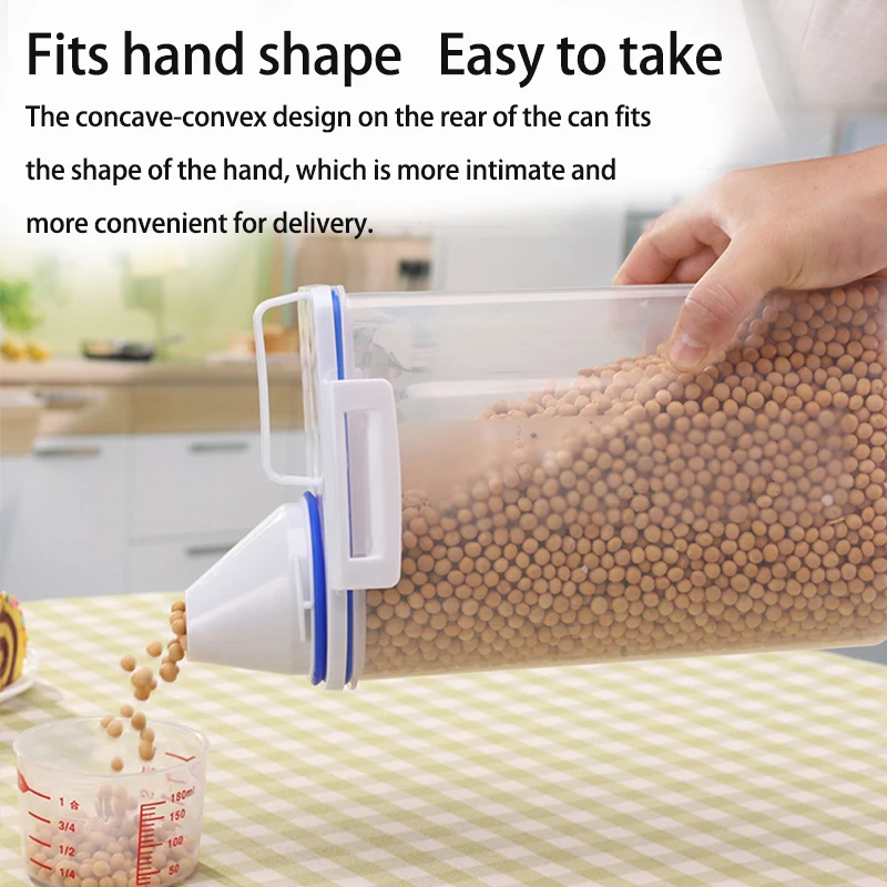 Герметичная влагостойкая прозрачная Поворотная емкость для хранения кухонный