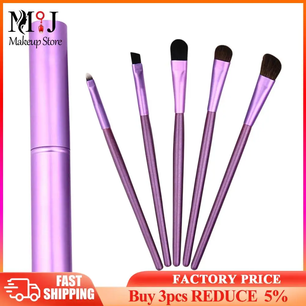 

5pcs Multifunction Makeup Brush Horsehair Eye Shadow Lip Brush for Beginner Beauty Makeup Tools
