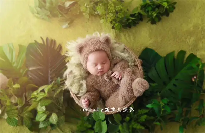 Fotograf&iacute;a de reci&eacute;n nacido accesorios trajes de ni&ntilde;o ni&ntilde;a mameluco beb&eacute; Body de oso reci&eacute;n nacido traje de beb&eacute;, apoyos de la foto de la sesi&oacute;n de fotos secreto-4