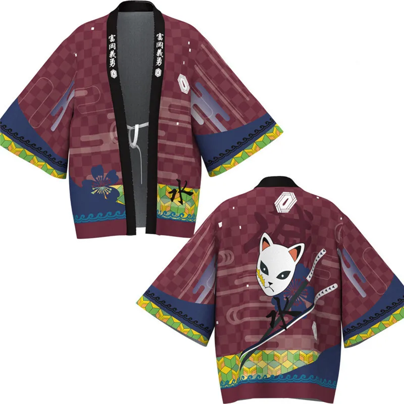 

Demon Slayer Anime Cosplay Costume Selling Peripheral Haori Kimono Jacket Tanjirou Set Bathrobe Two-dimensional Cloak Pajamas