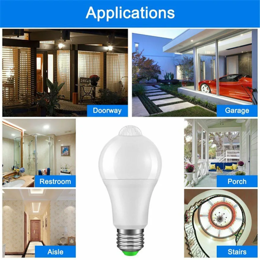 

LED PIR Motion Sensor Lamp 12W 18W 220V 110V Led Bulb E27 B22 Led Body Motion Sensor Light Auto On/Off Smart Night Lighting