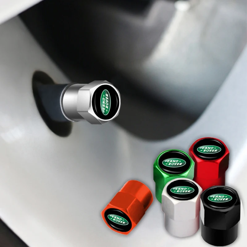 

4pcs Car Wheel Tire Car Valve Auto Valve caps Car accessories For Land Rover Ranger Freelander Evoque Rover Sport Evoque L322