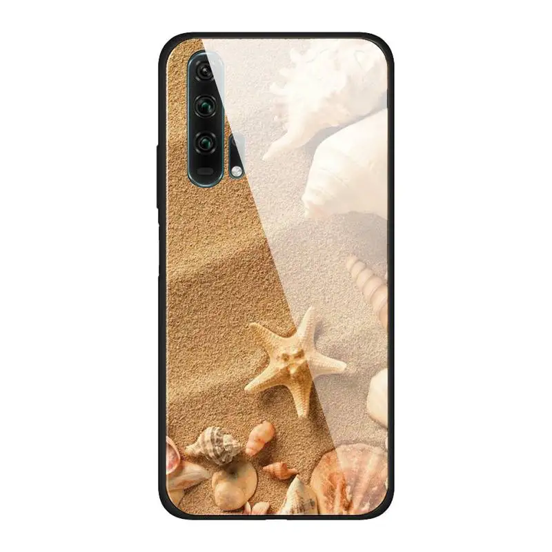 

Beach Starfish Shell Landscape Glass Phone Case Fundas for Huawei P20 Pro P30 Lite Mate 9 10 20 Pro Nova 3i 5 3E Cover