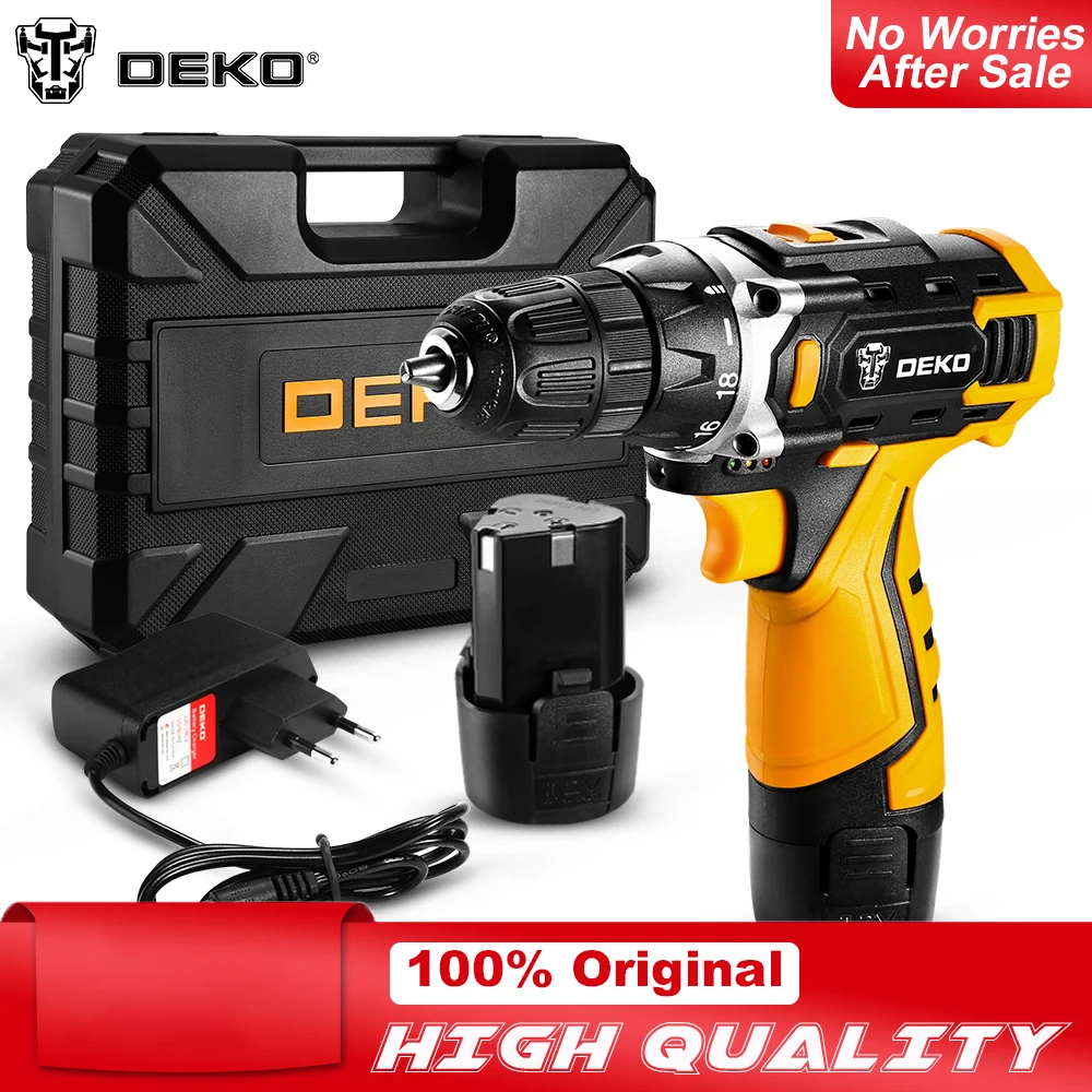 Беспроводная Дрель DEKO миниатюрный Электрический шуруповерт с литий-ионным
