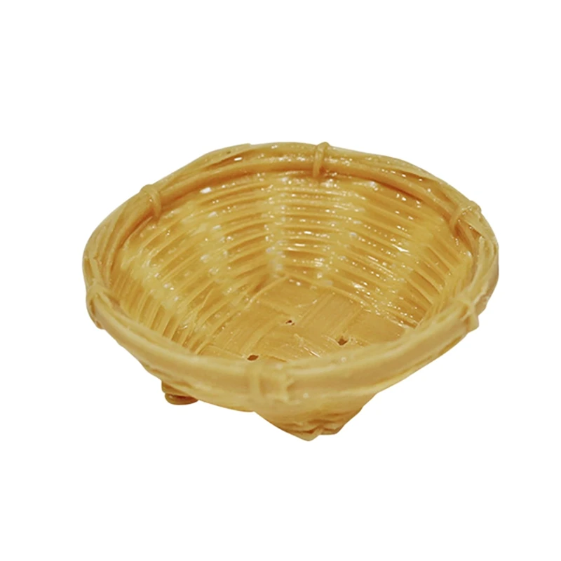 

1/12 Dollhouse DIY Miniature Simulation Dollhouse Mini Bamboo Basket Model for Doll House Decoration