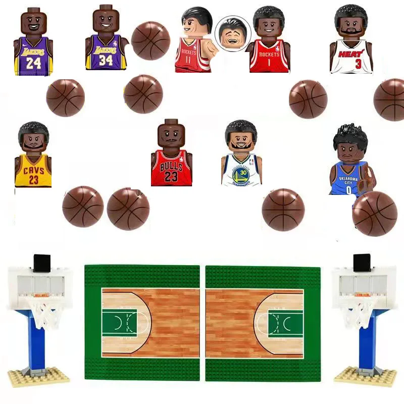 

2021 new Basketball Player Commemorative Edition Kobe Basketball Star Star Series Assembled Building Block Miniature Toy for kid