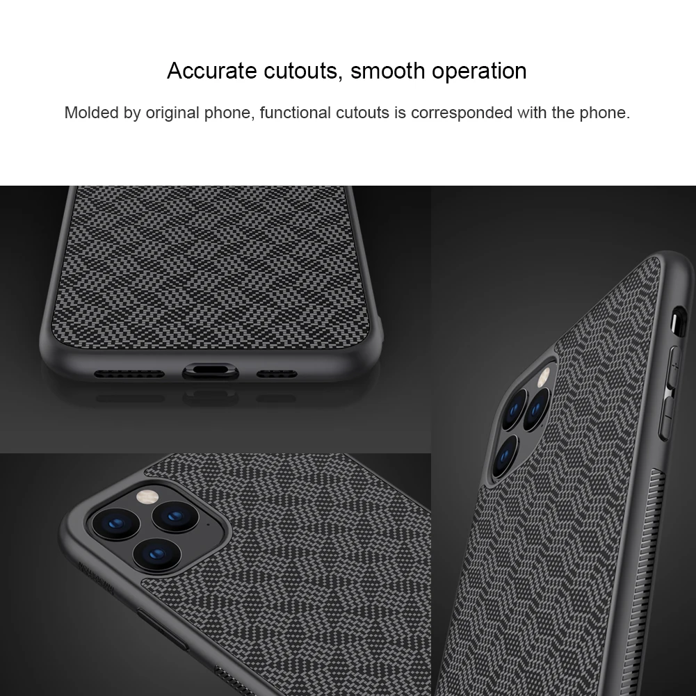 Чехол Nillkin для iPhone 11 Pro Max X Xr Xs Max, жесткий пластиковый чехол из углеродного волокна для iPhone 11 Pro Max