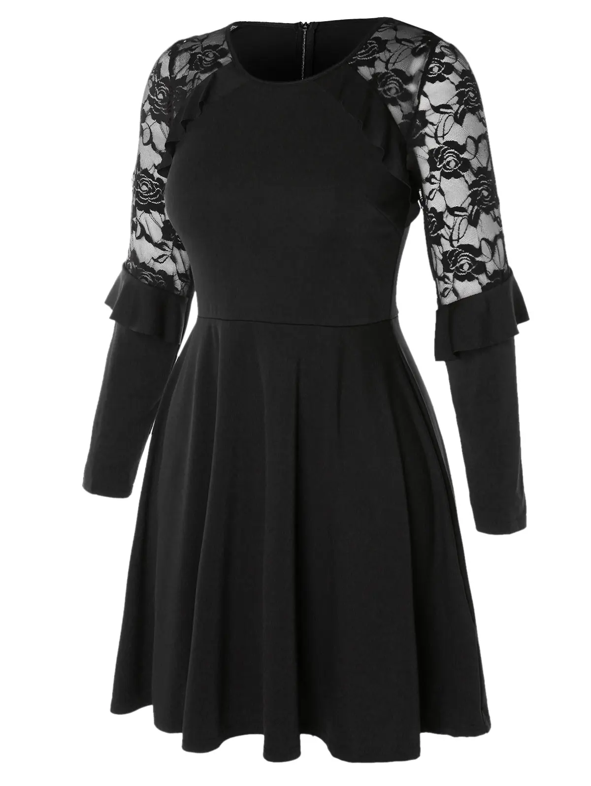 ROSEGAL размера плюс кружевное мини платье с высокой талией а силуэт женское длинным