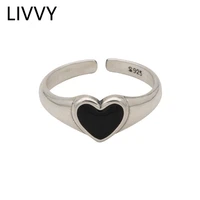 livvy 2021 trend silver color european inlaid with silver and gold jewelry ring retro fashion tide flow open ring