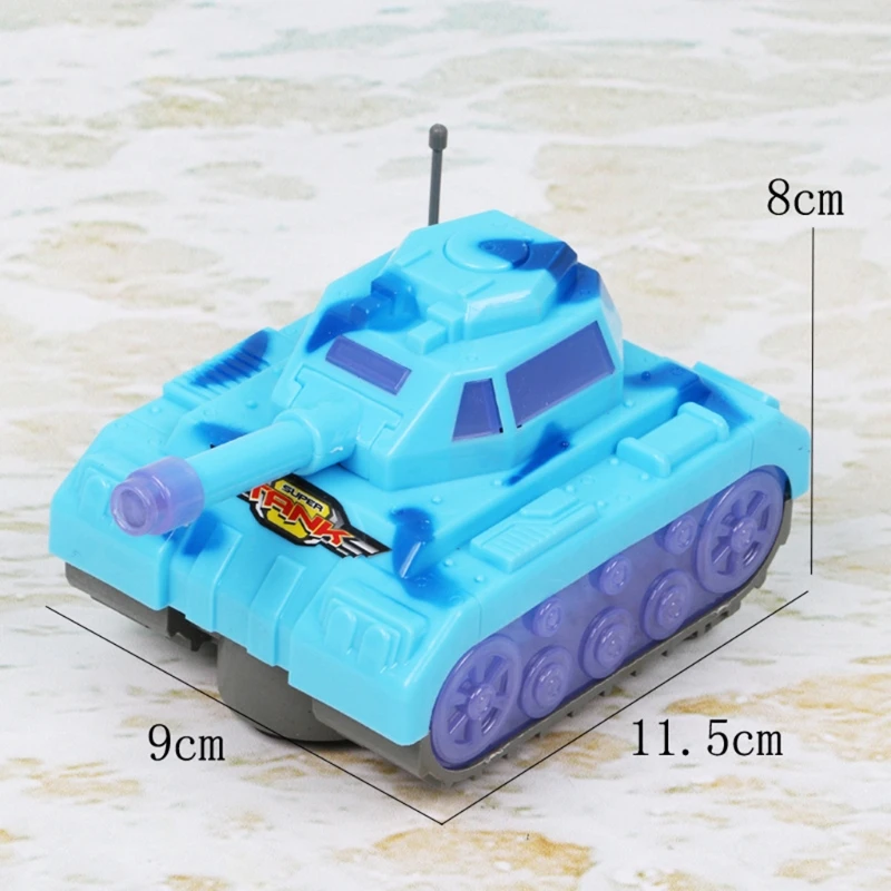 

J2FF Mini Electric Toy Tank Model Flashing LED Light Music Sound Light-up Vehicles for Children Kids Gift