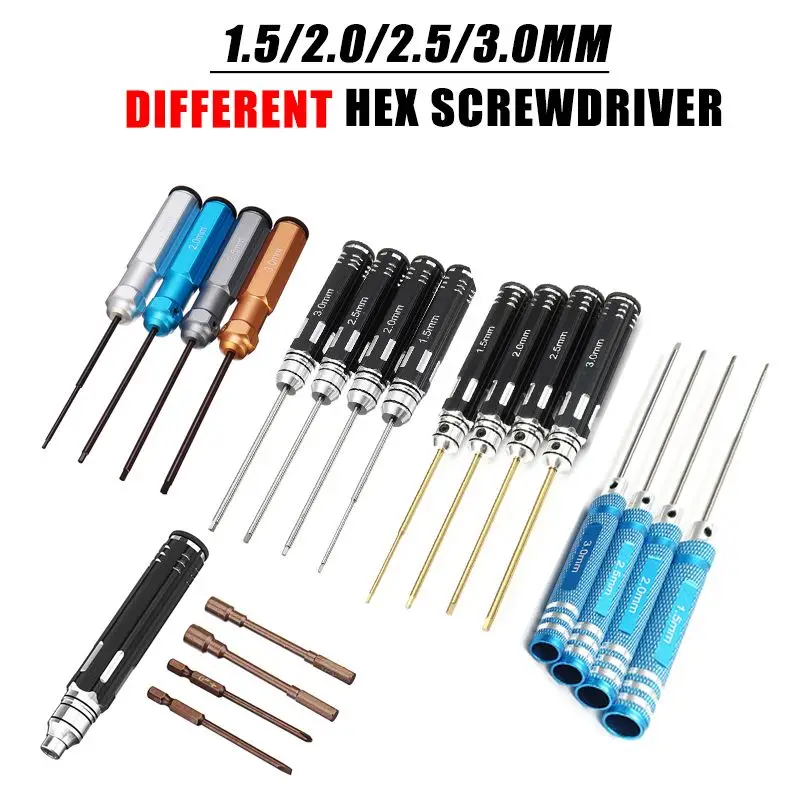 Набор отверток с шестигранными гаечками 4 шт. отвертки титановым покрытием