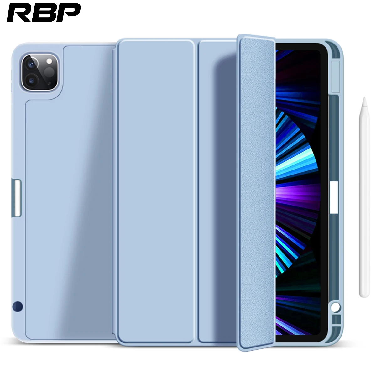 

RBP for iPad Pro 11 Inch 3rd Generation 2021 Case Soft TPU Back Cover with Built-in Pencil Holder for iPad Pro 11 Inch Case