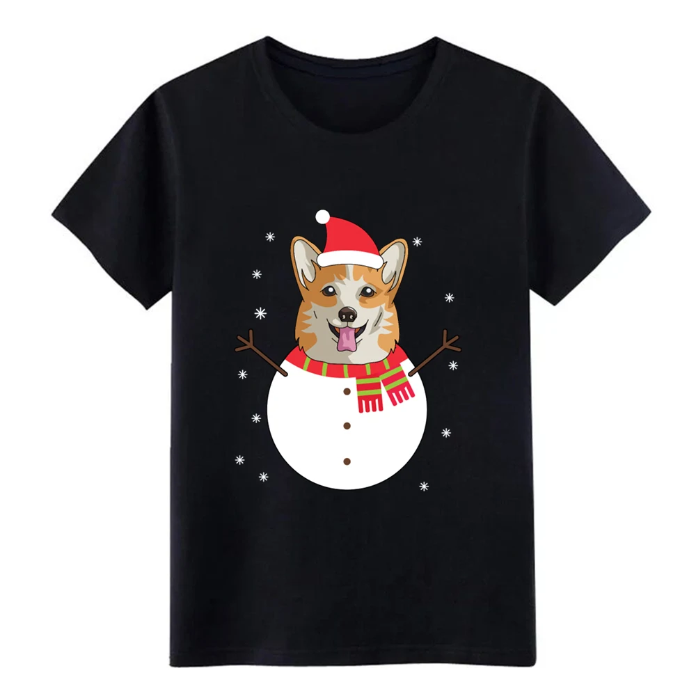 

dogsnowman corgi Baseball t shirt designer size S-3xl Leisure Graphic Building summer Trend shirt