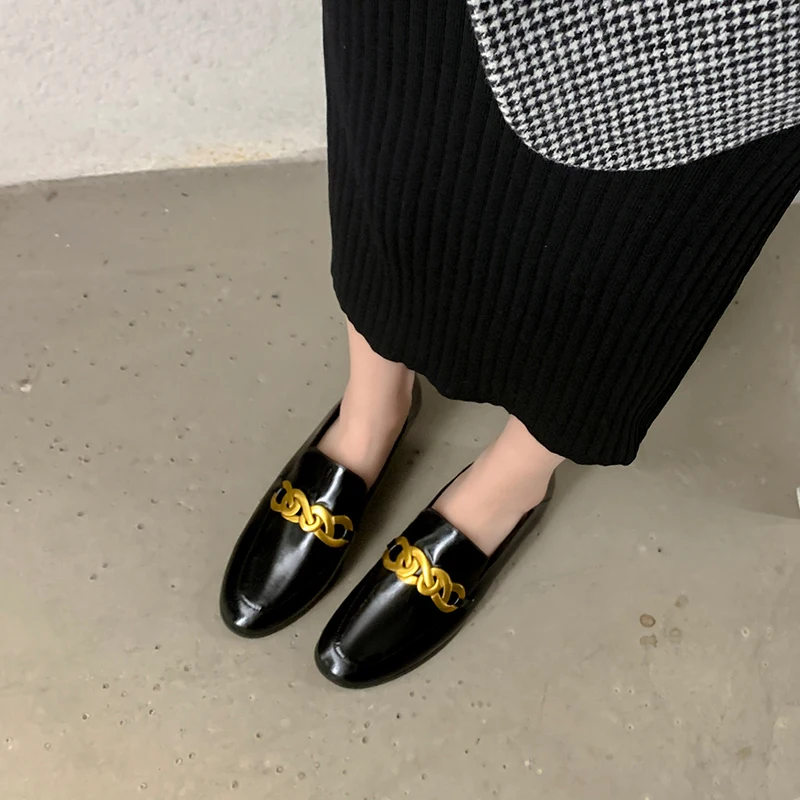 Мокасины женские из воловьей кожи дизайнерские туфли на плоской подошве с