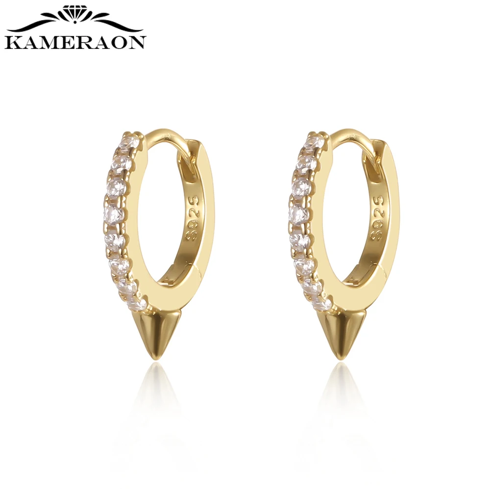 

Hot Sale 925 Sterling Silver Earring Gold Color Small Circle Hoop Earrings For Women Birthday Simple Noble Jewelry Gift