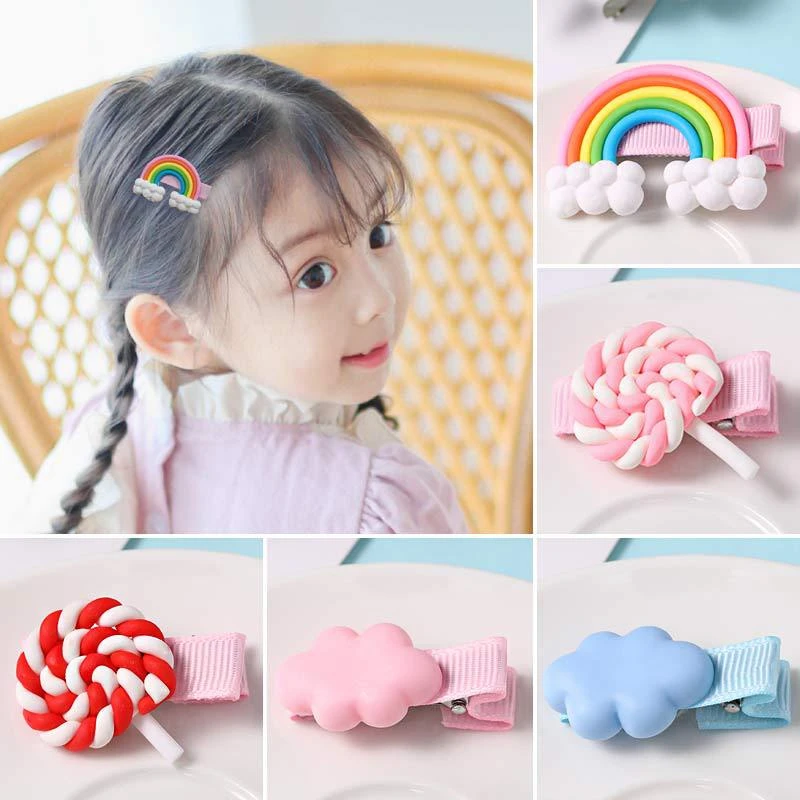 

Lovely Children Lollipop Hairpin Girl Barrettes Side Clip Hairpins Hair Clip Hair Accessories Fruit Sequins Hairgrip Headwear