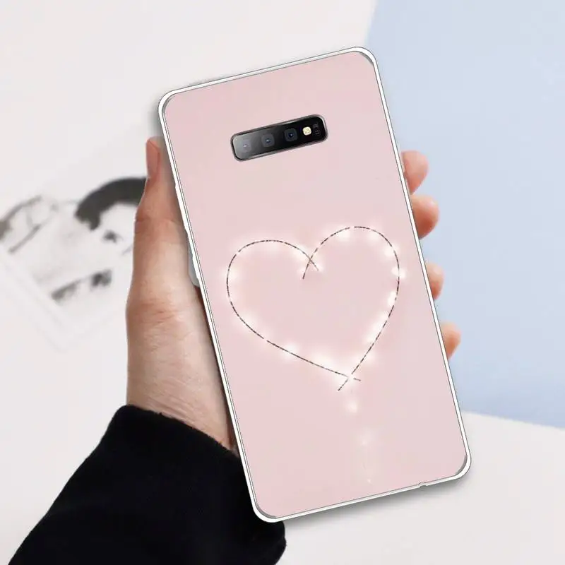 

Bling love fashion design pattern high quality Phone Case Transparent For Samsung Galaxy A 71 21s S note 8 9 10 plus 20 ultra