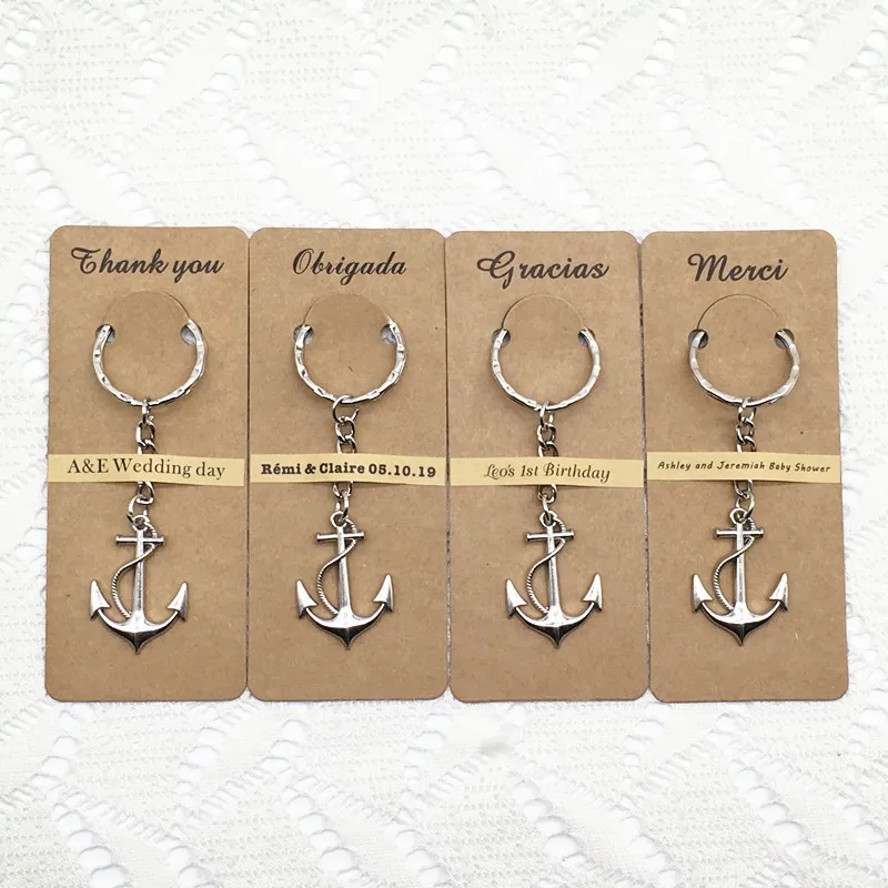 100 шт./партия брелоки с якорем на заказ