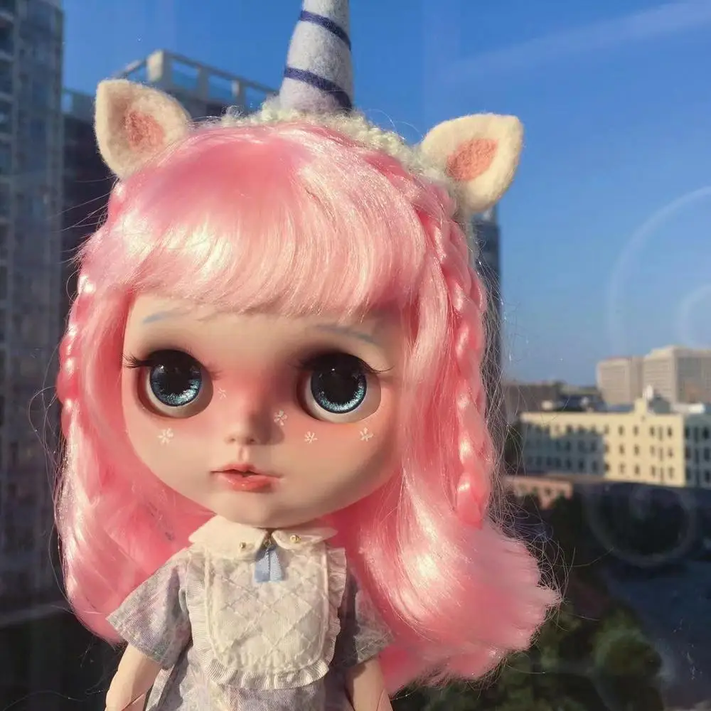 Ледяной 19 шарнир blyth кукла с Макияж лица белая кожа волосами Девушка подарок DIY