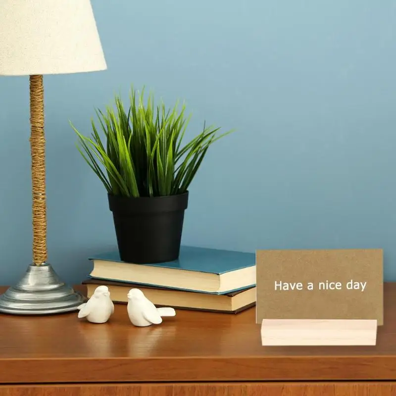 10 шт. деревянные настольные держатели для фотосессий визитная карточка задняя