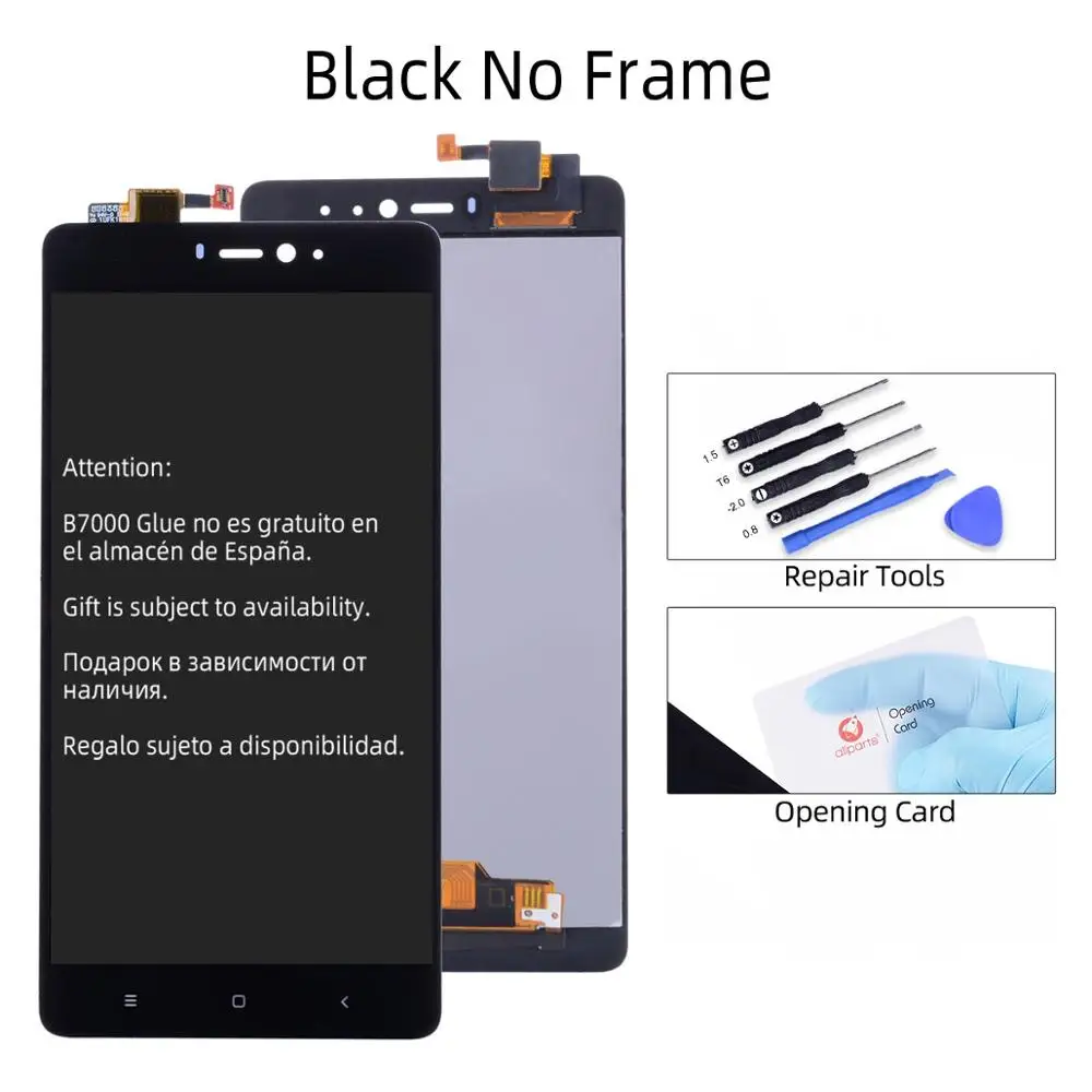 Black No Frame Дисплей для XIAOMI Mi4C LCD в сборе с тачскрином на рамке 5.0'' черный - Цвет: Black No Frame