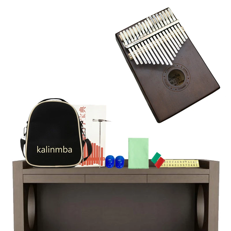 17 клавиш Kalimba красное дерево большого пальца фортепиано Mbira твердой древесины большого пальца пианино палец мини клавиатура инструмент Calimba Африканское натуральное пианино