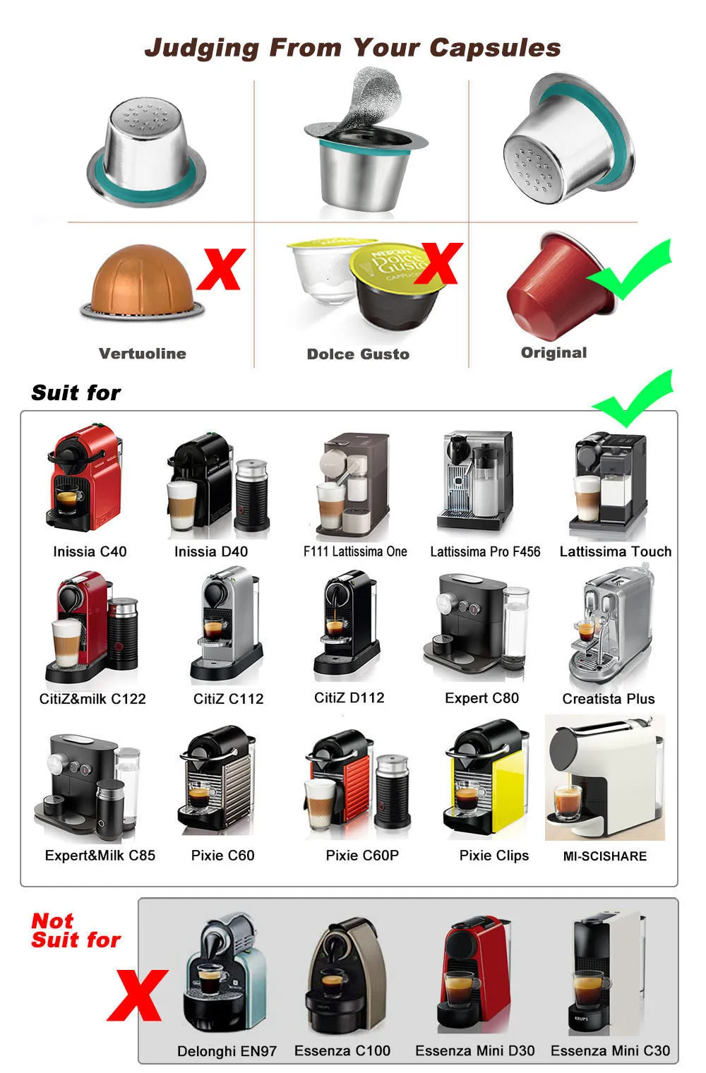 24 шт. Nespresso кофейные капсулы из нержавеющей стали многоразовые капсулы Nesspreso многоразовые кофейные фильтры Чашки Новые DIY Инструменты для приготовления кофе