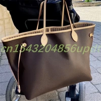 hot selling ladies fashion classic neverf011 large capacity tote bag women handbag discoloration leather shopping shoulder bags