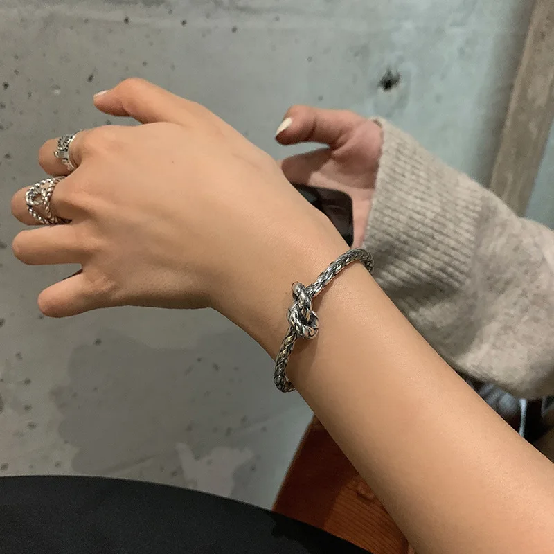 30% посеребренный Модный женский браслет с узлом и крестом акция ювелирные