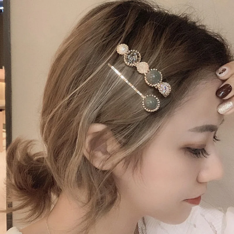 2 шт./компл. супер ткань жемчужины горный хрусталь для волос заколки Для женщин