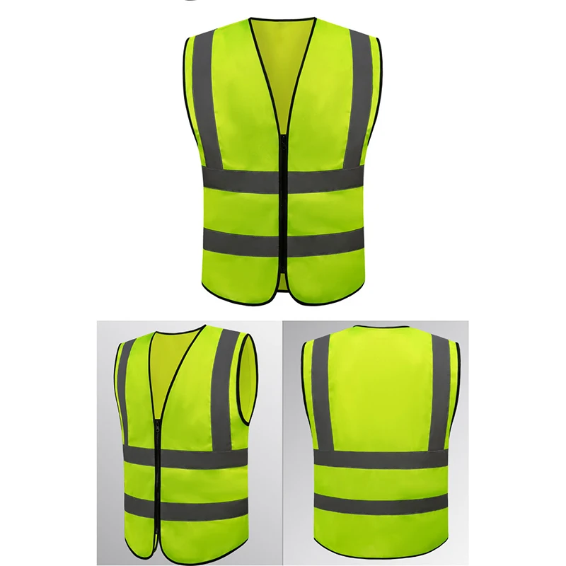 

56*68cm 1pc Neon Security Safety Vest High Visibility Reflective Stripes Orange Yellow High Quality Safty Goods New Arrival Hot