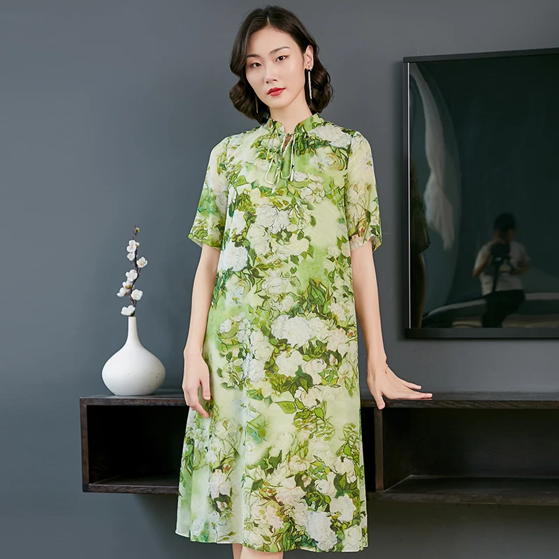 Женское Летнее шелковое платье миди в стиле бохо элегантные вечерние платья