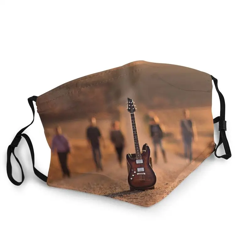 

Guitar Player Rock Music Face Mask Unisex Anti Haze Dust Guitarist Lover Mask Protection Cover Respirator Washable Mouth Muffle
