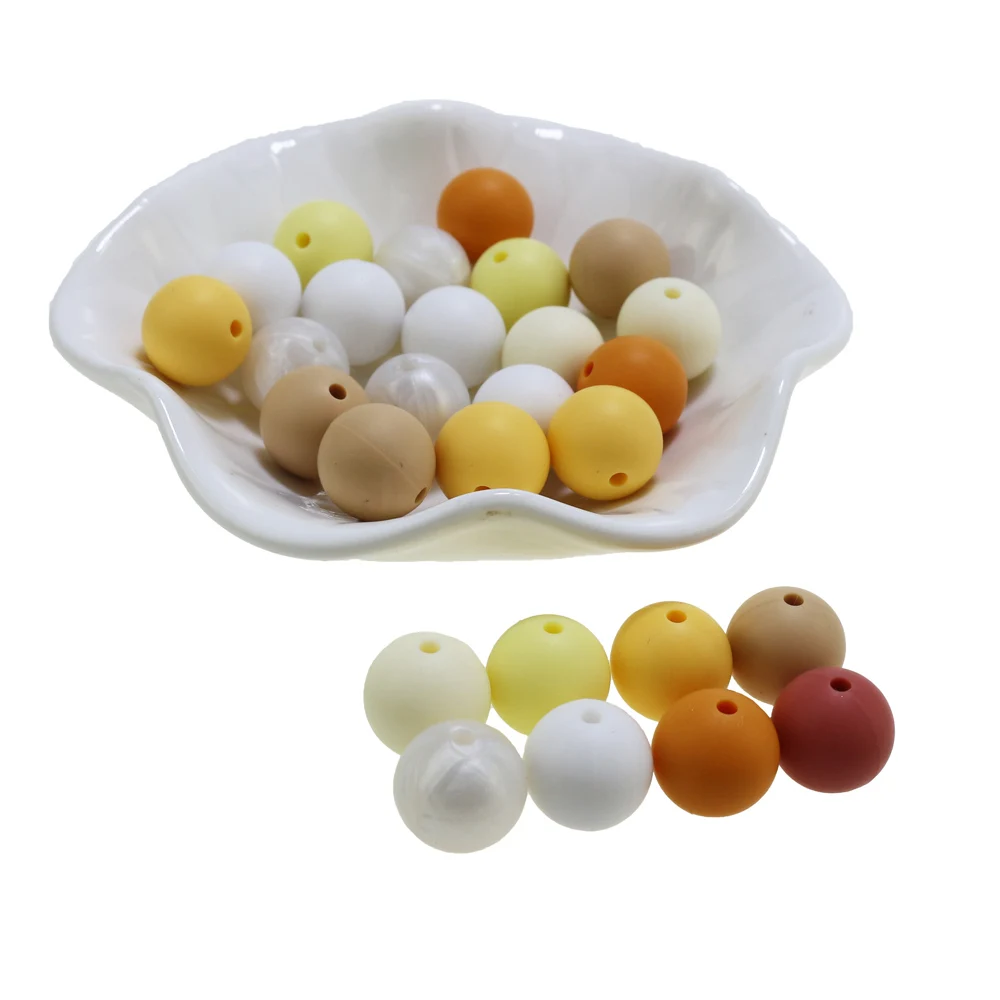 Силиконовые бусины 10 мм/12 мм/15 мм/20 мм круглые пищевого качества Прорезыватель