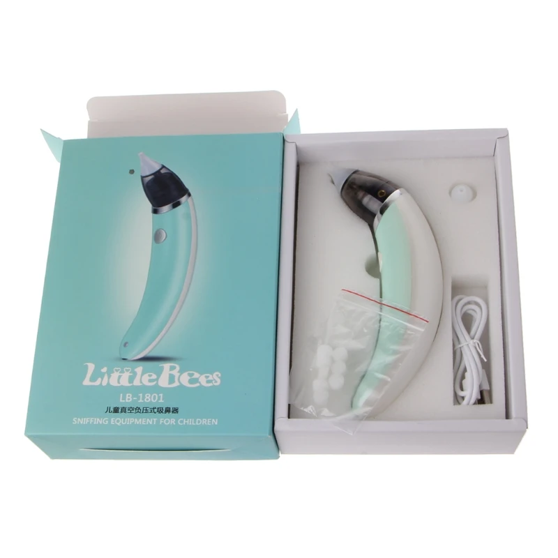 Aspirador Nasal el&eacute;ctrico para beb&eacute;, equipo de limpieza de nariz, limpiador de mo&ntilde;os Nasal seguro e higi&eacute;nico para reci&eacute;n nacidos, ni&ntilde;os y ni&ntilde;as-5