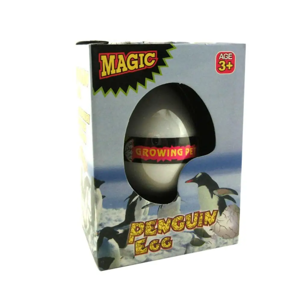 Penguin Волшебное Инкубационное яйцо, фигурка лошади, добавляющая воды, трещины, растущее яйцо, развивающая игрушка для детей, подарки на день рождения - Цвет: Penguin