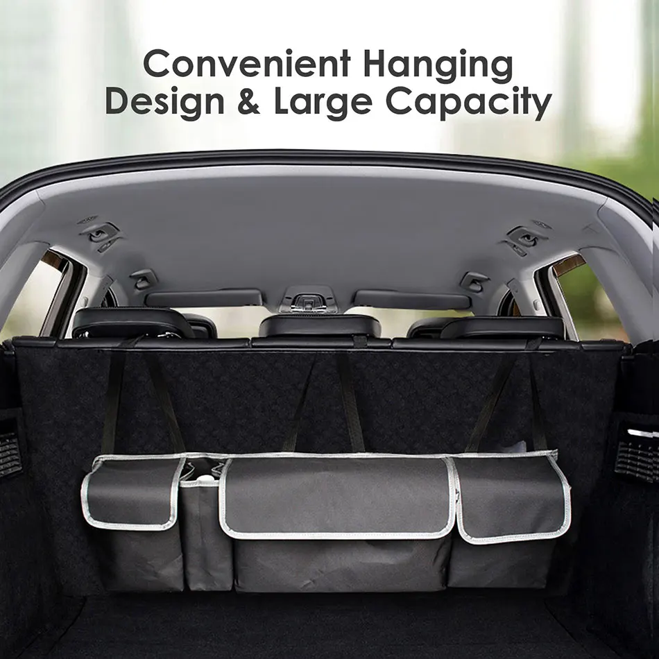 Сумка для хранения в багажник автомобиля XXL Универсальный складной органайзер с 3
