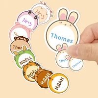 animals personal name tag stickers hebrew custom waterproof labels set for children scrapbooking school stationery