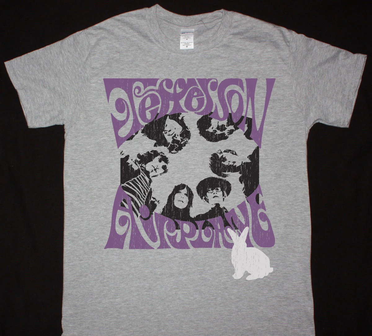 Мужские футболки 2018 Мода Jefferson самолет белый кролик спортивная серая футболка