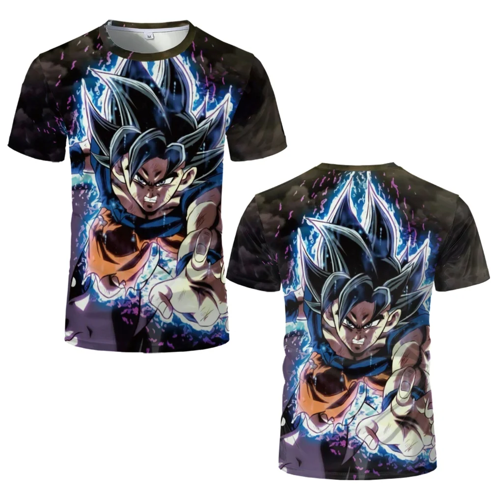

Summer Parent-child Outfits Men's T-shirt Anime Harajuku Tops 3D Graphic Nar uto T-shirt Summer Round Neck Shirt Boys Streetwear