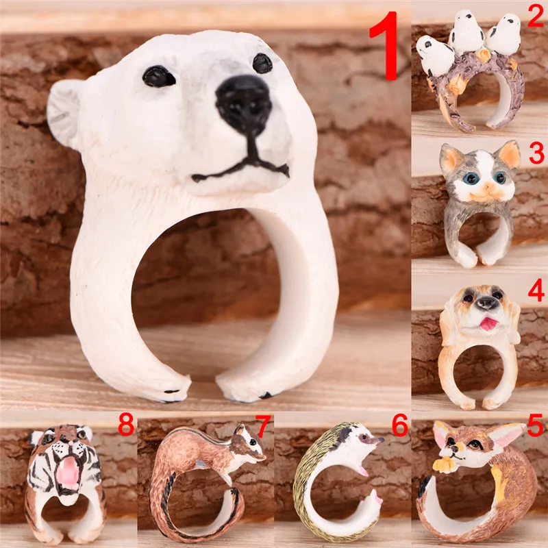 1 шт. милое кольцо с изгибами мультяшных животных новый дизайн забавные кольца