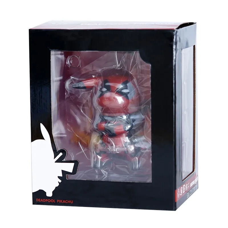 

14CM TOMY Pokmon toy model doll cos deadpool Pikachu action figure model deadpool pvc toy kid gift