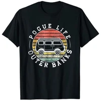 outer banks pogue life t shirt graphic surf van obx beach t shirt camping lover shirt funny camper tee tops